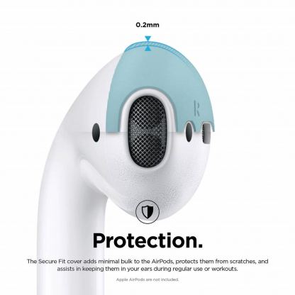 Elago Airpods Secure Fit - антибактериални силиконови калъфчета за Apple Airpods (бял) (4 броя) (червен) 2