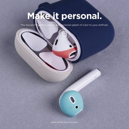 Elago Airpods Secure Fit - антибактериални силиконови калъфчета за Apple Airpods (бял) (4 броя) (червен) 6