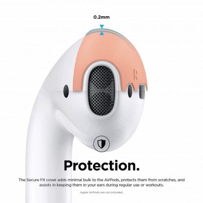 Elago Airpods Secure Fit - антибактериални силиконови калъфчета за Apple Airpods (бял) (4 броя) (тъмносин) 2