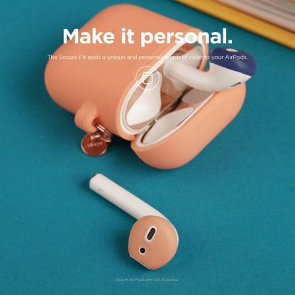 Elago Airpods Secure Fit - антибактериални силиконови калъфчета за Apple Airpods (бял) (4 броя) (тъмносин) 5