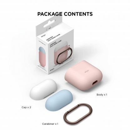 Elago Duo Hang Silicone Case - силиконов калъф за Apple Airpods (розов) 2