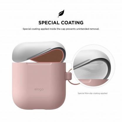 Elago Duo Hang Silicone Case - силиконов калъф за Apple Airpods (розов) 4