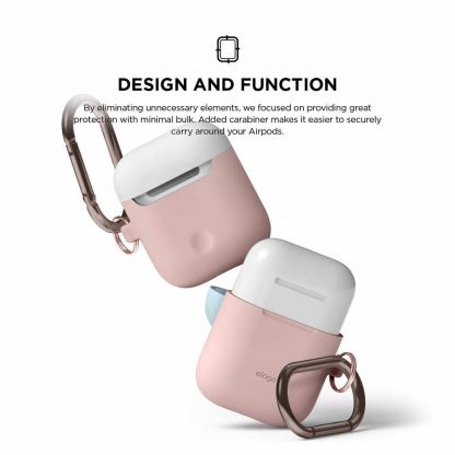Elago Duo Hang Silicone Case - силиконов калъф за Apple Airpods (розов) 6