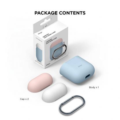 Elago Duo Hang Silicone Case - силиконов калъф за Apple Airpods (светлосин) 3