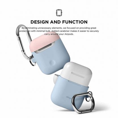 Elago Duo Hang Silicone Case - силиконов калъф за Apple Airpods (светлосин) 6