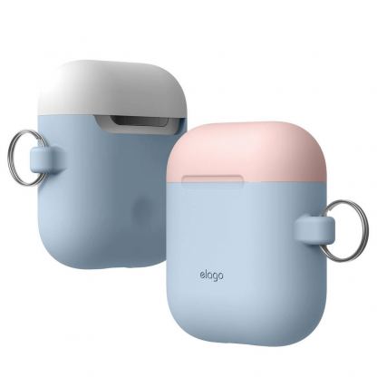 Elago Duo Hang Silicone Case - силиконов калъф за Apple Airpods (светлосин) 7