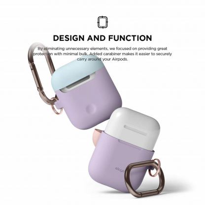 Elago Duo Hang Silicone Case - силиконов калъф за Apple Airpods (лилав) 6