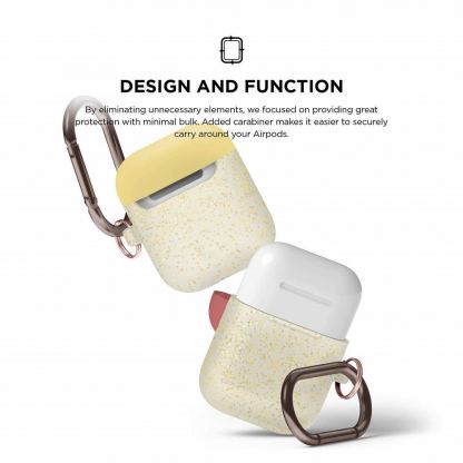Elago Duo Hang Silicone Case - силиконов калъф за Apple Airpods (златист-фосфоресциращ) 4