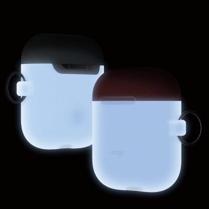 Elago Duo Hang Silicone Case - силиконов калъф за Apple Airpods (бял-фосфоресциращ) 2