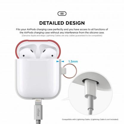 Elago Duo Hang Silicone Case - силиконов калъф за Apple Airpods (бял-фосфоресциращ) 8