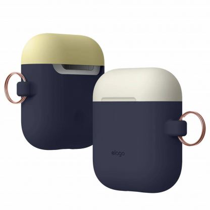 Elago Duo Hang Silicone Case - силиконов калъф за Apple Airpods (син) 2