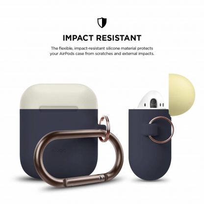 Elago Duo Hang Silicone Case - силиконов калъф за Apple Airpods (син) 3