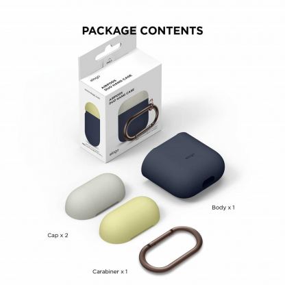 Elago Duo Hang Silicone Case - силиконов калъф за Apple Airpods (син) 5