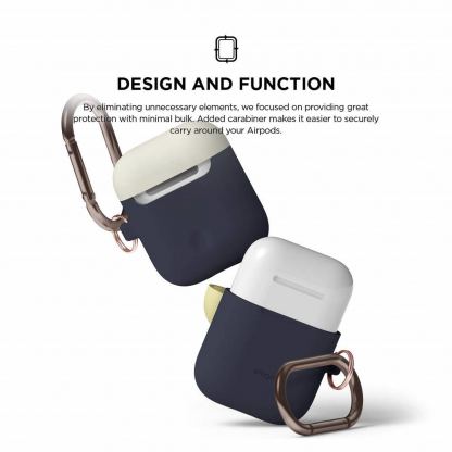 Elago Duo Hang Silicone Case - силиконов калъф за Apple Airpods (син) 6