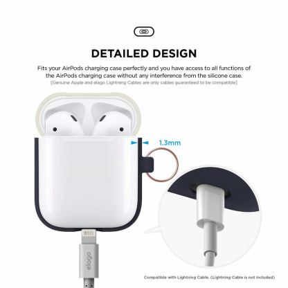Elago Duo Hang Silicone Case - силиконов калъф за Apple Airpods (син) 8
