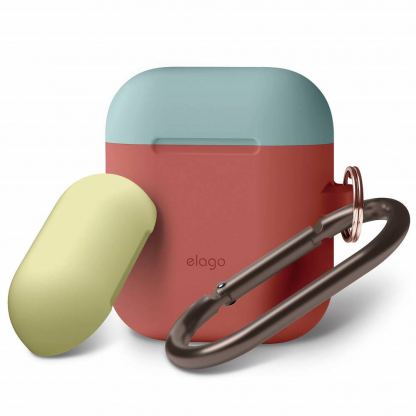 Elago Duo Hang Silicone Case - силиконов калъф за Apple Airpods (червен)