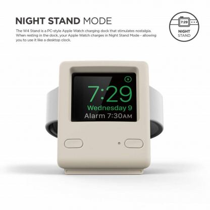 Elago W4 Watch Stand - силиконова винтидж поставка в стила на Apple iMac (1998) за Apple Watch (розова) 9
