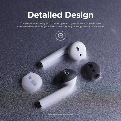 Elago Airpods Secure Fit - антибактериални силиконови калъфчета за Apple Airpods (бял) (4 броя) (бял) 8