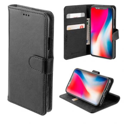 4smarts Premium Wallet Case URBAN - кожен калъф с поставка и отделение за кр. карта за iPhone XS Max (черен) 3
