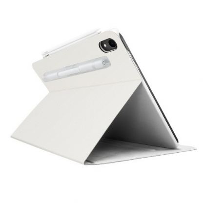 SwitchEasy CoverBuddy Folio Case - кожен кейс с поставка и отделение за Apple Pencil 2 за iPad Pro 12.9 (2018) (бял) 4