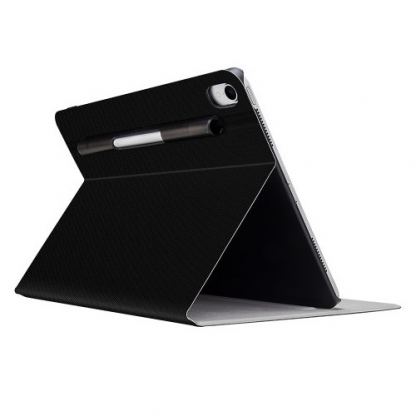 SwitchEasy CoverBuddy Folio Case - кожен кейс с поставка и отделение за Apple Pencil 2 за iPad Pro 12.9 (2018) (черен) 4