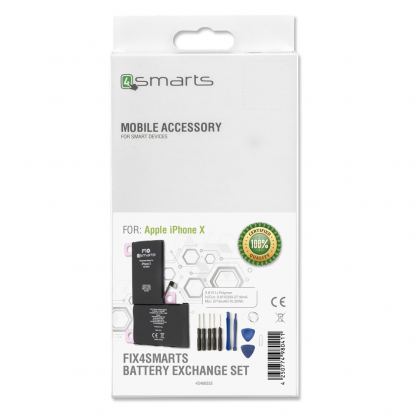 FIX4smarts Battery Exchange Set Battery & Tools - комплект батерия и инструменти за смяна на батерията за iPhone X 3