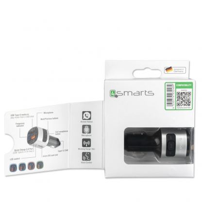 4smarts Media Assist Car Charger with FM Transmitter and Media-In - зарядно за кола (Quick Charge) с трансмитер, MicroSD карта и дисплей (черен) 10