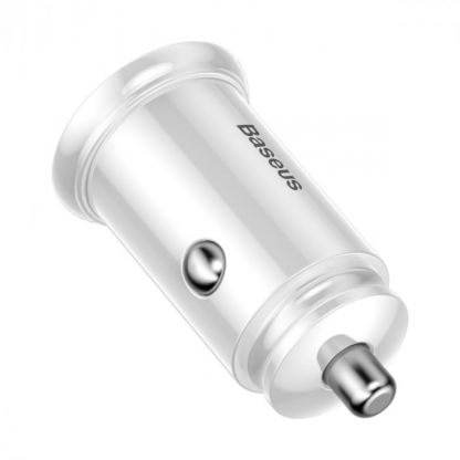 Baseus Dual USB QC 3.0 Car Charger - зарядно за кола с два USB изхода и технология за бързо зареждане (бял) 3