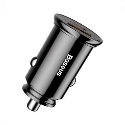 Baseus Dual USB & USB-C QC 3.0 Car Charger - зарядно за кола с USB и USB-C изходи и технология за бързо зареждане (черен) 4