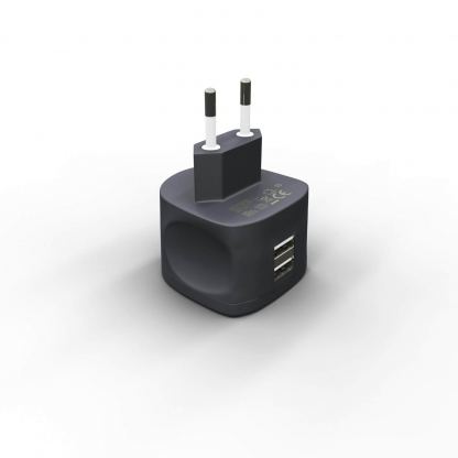 Kit Fresh 3.4A Wall Charger - захранване за ел. мрежа 3.4A с два USB изхода (черен) 3