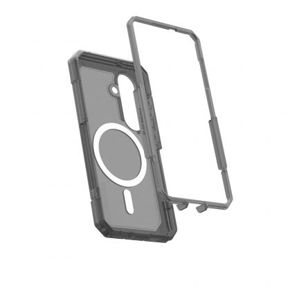 Удароустойчив хибриден кейс с MagSafe за Samsung Galaxy S26 - Urban Armor Gear Trooper MagSafe Case (сив-прозрачен) 2