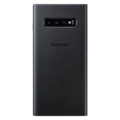 Samsung LED View Cover EF-NG975PB - оригинален калъф през който виждате информация от дисплея за Samsung Galaxy S10 Plus (черен) 3