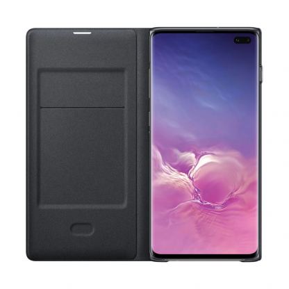Samsung LED View Cover EF-NG975PB - оригинален калъф през който виждате информация от дисплея за Samsung Galaxy S10 Plus (черен) 4
