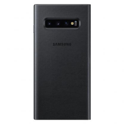 Samsung LED View Cover EF-NG973PB - оригинален калъф през който виждате информация от дисплея за Samsung Galaxy S10 (черен) 3