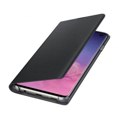 Samsung LED View Cover EF-NG973PB - оригинален калъф през който виждате информация от дисплея за Samsung Galaxy S10 (черен) 5