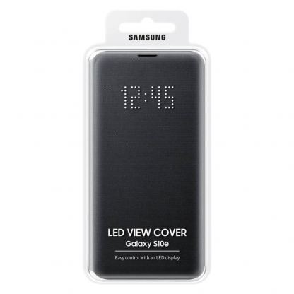 Samsung LED View Cover EF-NG970PB - оригинален калъф през който виждате информация от дисплея за Samsung Galaxy S10E (черен) 5