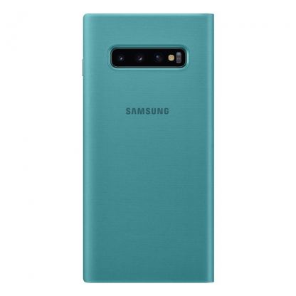 Samsung LED View Cover EF-NG975PG - оригинален калъф, през който виждате информация от дисплея за Samsung Galaxy S10 Plus (зелен) 3