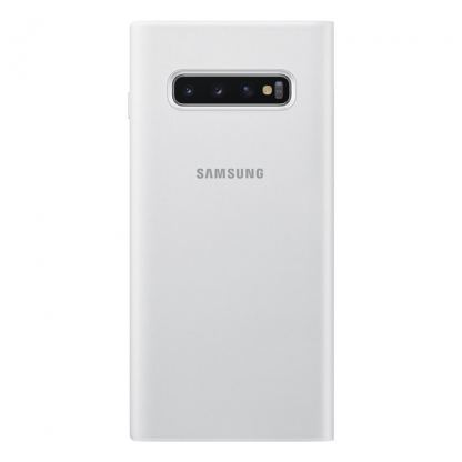 Samsung LED View Cover EF-NG975PW - оригинален калъф, през който виждате информация от дисплея за Samsung Galaxy S10 Plus (бял) 3