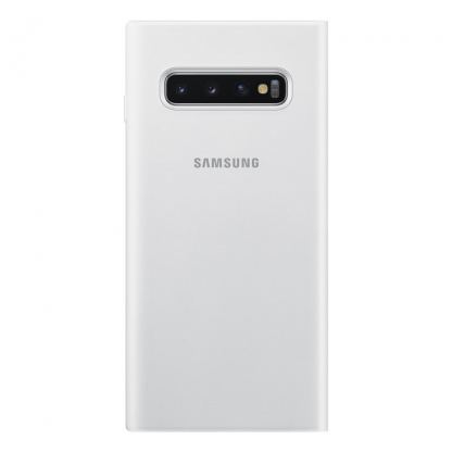 Samsung LED View Cover EF-NG973PW - оригинален калъф през който виждате информация от дисплея за Samsung Galaxy S10 (бял) 2
