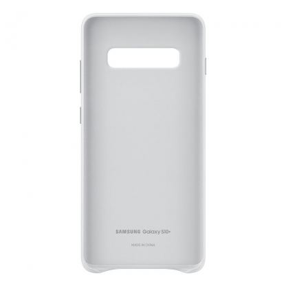 Samsung Leather Cover EF-VG975LW - оригинален кожен калъф (естествена кожа) за Samsung Galaxy S10 Plus (бял) 2