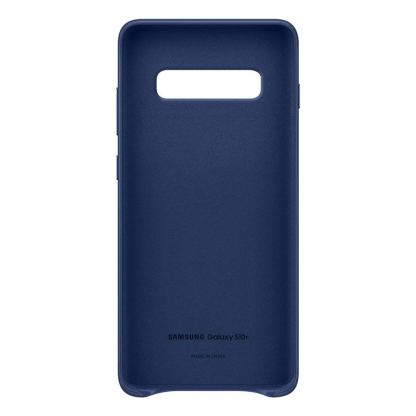 Samsung Leather Cover EF-VG975LN - оригинален кожен калъф (естествена кожа) за Samsung Galaxy S10 Plus (тъмносин) 2
