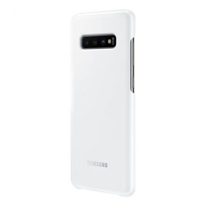 Samsung LED Cover EF-KG975CW - оригинален заден кейс, през който виждате информация от Samsung Galaxy S10 Plus (бял) 2