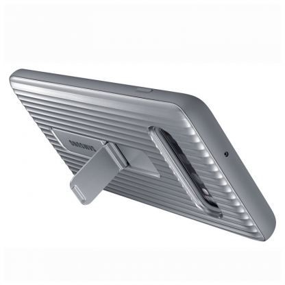 Samsung Protective Stand Cover EF-RG975CS - оригинален хибриден кейс за Samsung Galaxy S10 Plus (сребрист) 2