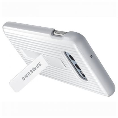 Samsung Protective Stand Cover EF-RG970CL - оригинален хибриден кейс за Samsung Galaxy S10E (бял) 2