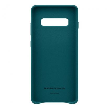 Samsung Leather Cover EF-VG975LG - оригинален кожен калъф (естествена кожа) за Samsung Galaxy S10 Plus (зелен) 3