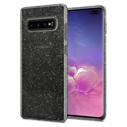 Spigen Liquid Crystal Glitter Case - тънък качествен слииконов (TPU) калъф за Samsung Galaxy S10 Plus (прозрачен) 2