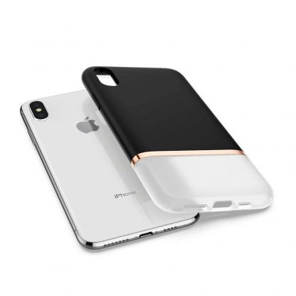 Spigen La Manon Jupe Case - дизайнерски хибриден кейс за iPhone XS Max (черен)  5