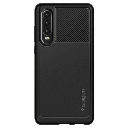 Spigen Rugged Armor Case - тънък качествен слииконов (TPU) калъф за Huawei P30 (черен) 2