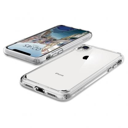 Spigen Ultra Hybrid Case - хибриден кейс с висока степен на защита за iPhone XR (прозрачен) 16