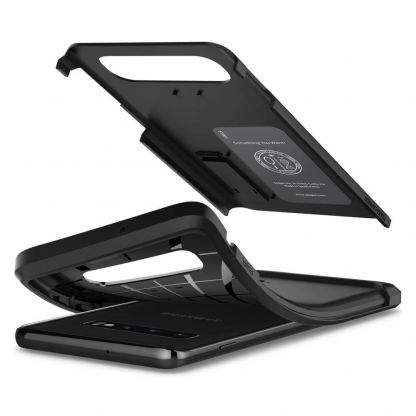 Spigen Tough Armor Case - хибриден кейс с най-висока степен на защита за Samsung Galaxy S10 Plus (черен) 7